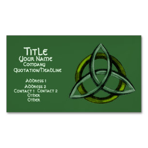 Tarjeta De Visita Magnética Triquetra (verde)
