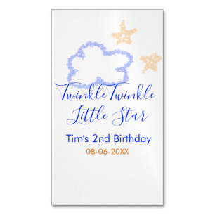 Tarjeta De Visita Magnética Twinkle twinkle naranja púrpura de cumpleaños de l