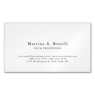 Tarjeta De Visita Magnética Único Elegante Sencillo Simple Especial
