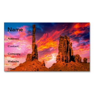 Tarjeta De Visita Magnética Valle del Monumento