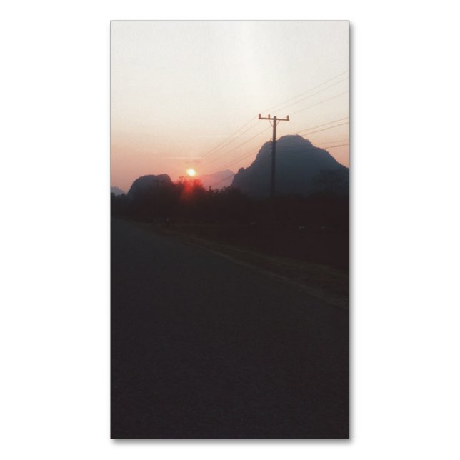 Tarjeta De Visita Magnética Vang Vieng (Frente vertical)