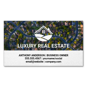 Tarjeta De Visita Magnética Vecindad Vista panorámica de aves