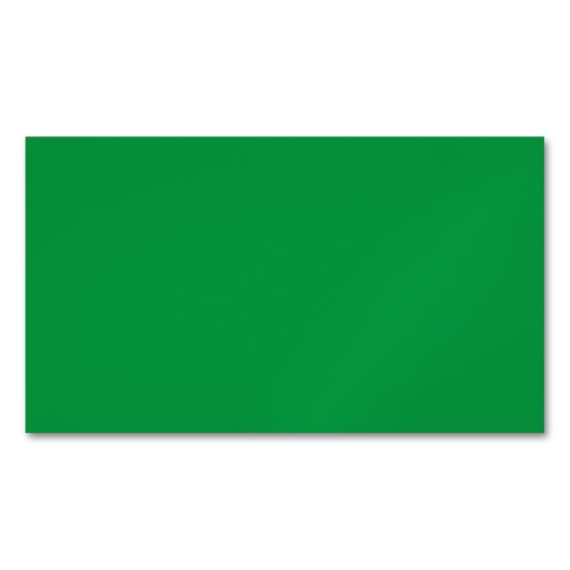 Tarjeta De Visita Magnética Verde oscuro, Fern, verde forestal, (Anverso)