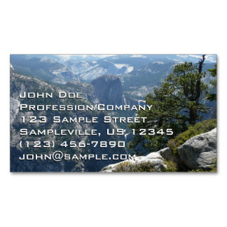 Tarjeta De Visita Magnética Vista de Yosemite Mountain en el Parque Nacional Y