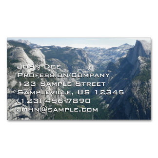 Tarjeta De Visita Magnética Vista desde Glacier Point en el Parque Nacional Yo