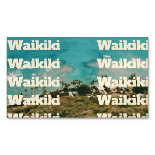 Tarjeta De Visita Magnética Waikiki, Honolulu, Oahu, Hawái