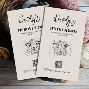 Tarjeta De Visita Magnética Wol Yarn Shop Business Card Magnet - Knit Personal