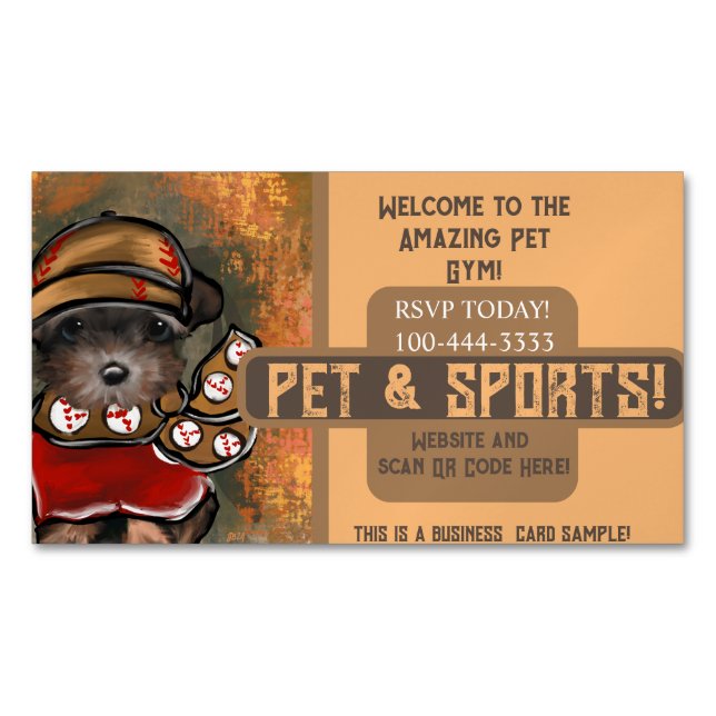 Tarjeta De Visita Magnética Yorkie Poo (Anverso)