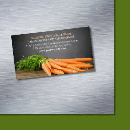 Tarjeta De Visita Magnética Zanahorias modernas/ Granja orgánica