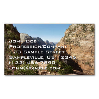 Tarjeta De Visita Magnética Zion desde el sendero Angels Landing Zion National