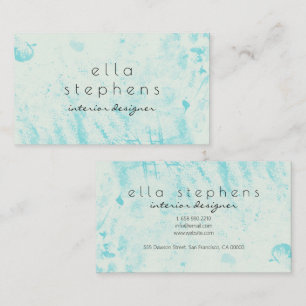 Tarjeta De Visita Magnífica acuarela mar verde