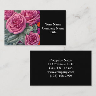 Tarjeta De Visita Magnífica impresión rosa rosada del pastel victori