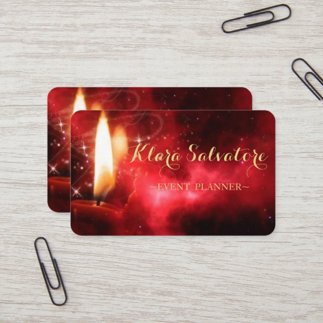 Tarjeta De Visita Magnífica Vela de Navidad (Anverso/Reverso In Situ)