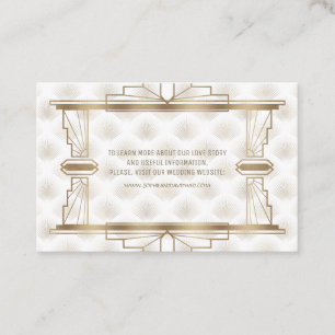 Tarjeta De Visita Magnífico sitio web de los Grandes Gatsby Art Deco