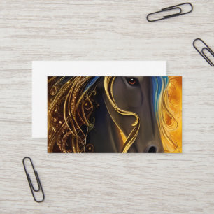 Tarjeta De Visita Magnífico tríptico oscuro de caballos