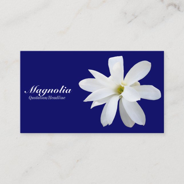 Tarjeta De Visita Magnolia - Azul marino 000066 (Anverso)