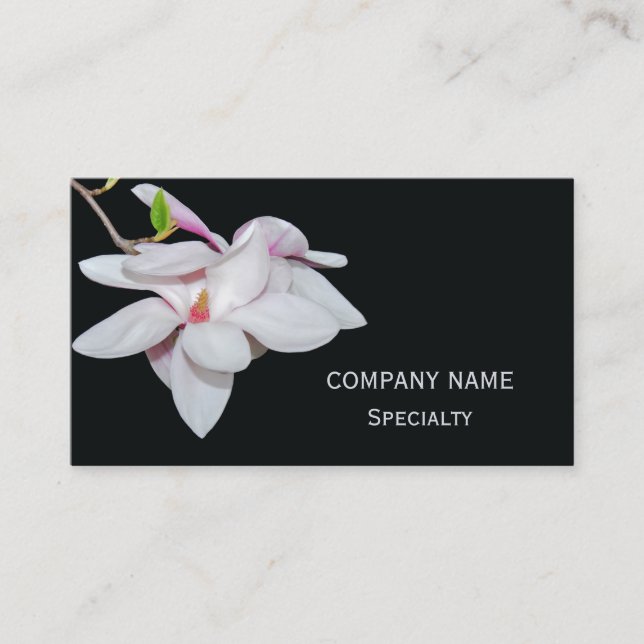 Tarjeta De Visita Magnolia blanca (Anverso)