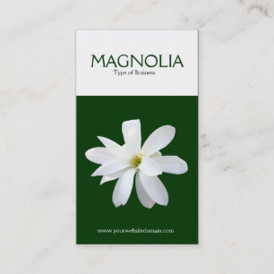 Tarjeta De Visita Magnolia de la vertical de dos tonos
