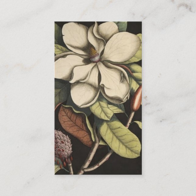 Tarjeta De Visita Magnolia Flower Business Card (Anverso)