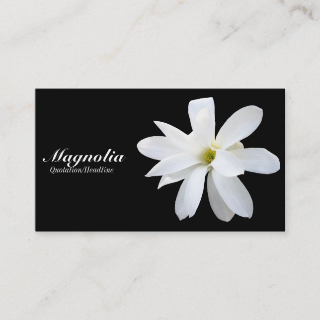 Tarjeta De Visita Magnolia - Negro (Anverso)