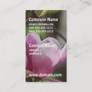 Tarjeta De Visita Magnolia rosada