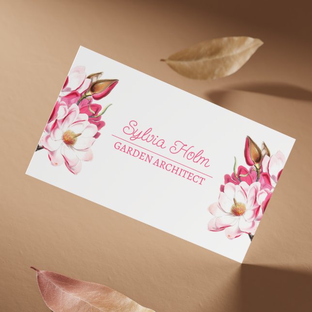 Tarjeta De Visita Magnolias de la Viña Blanca Personal Botánico (Subido por el creador)
