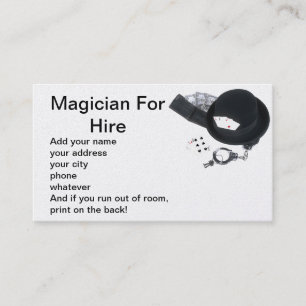 Tarjeta De Visita Mago para el alquiler