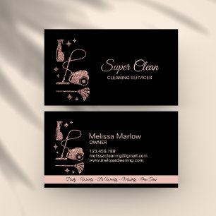 Tarjeta De Visita Maid Cleaning House professional Cleaning Services