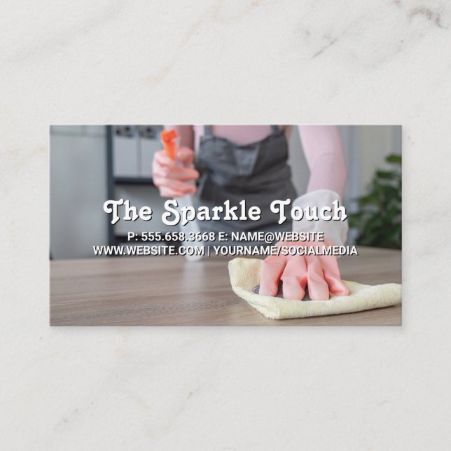 Tarjeta De Visita Maid Cleaning Office (Anverso)