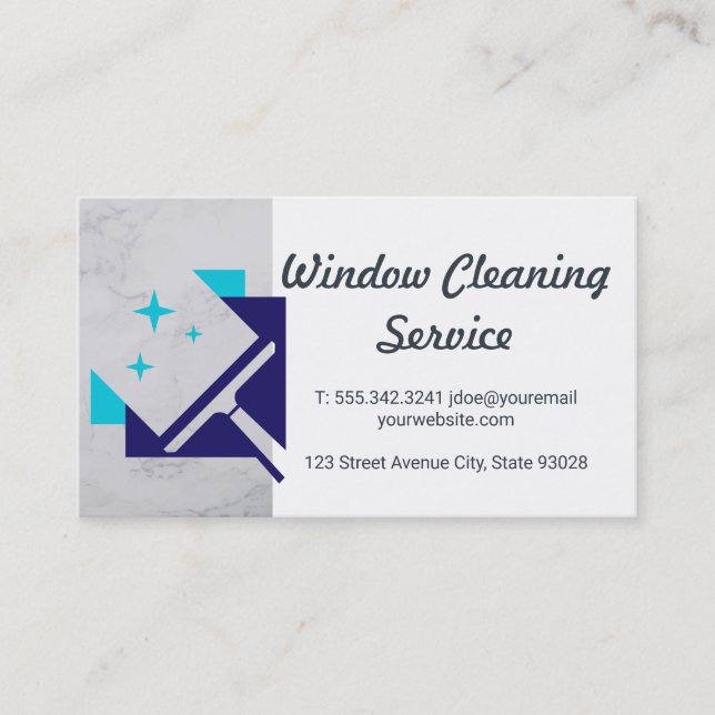 Tarjeta De Visita Maid | Cleaning Service Cleaner | Squeegee (Anverso)