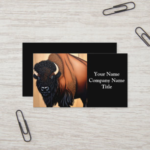 Tarjeta De Visita Majestic Prairie Bison - Salvaje Y Libre