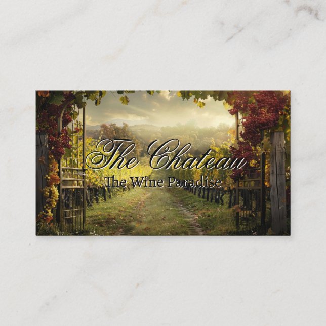 Tarjeta De Visita Majestic Vineyard | Wine (Anverso)