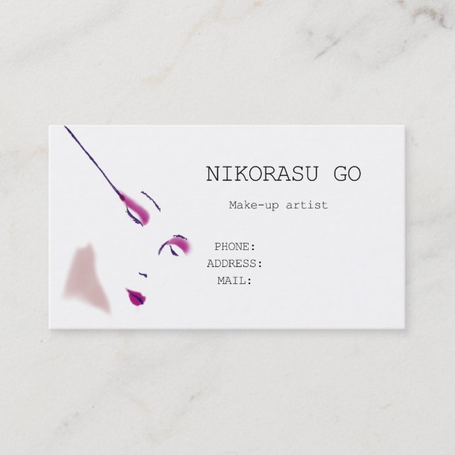 Tarjeta De Visita Make-up artist (Anverso)