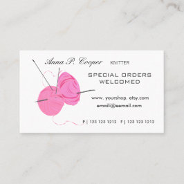 Tarjeta De Visita #makers lindos rosados de las bolas y de las