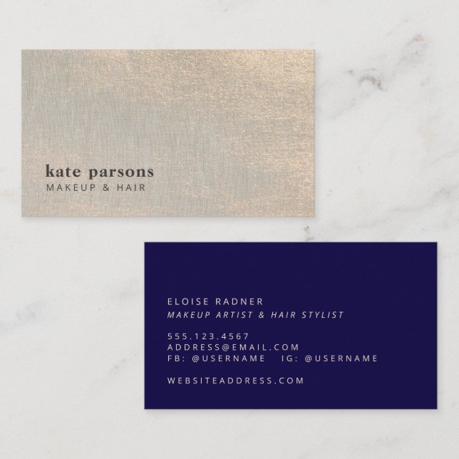 Tarjeta De Visita Makeup and Hair Stylist Beauty Business Card (Anverso / Reverso)