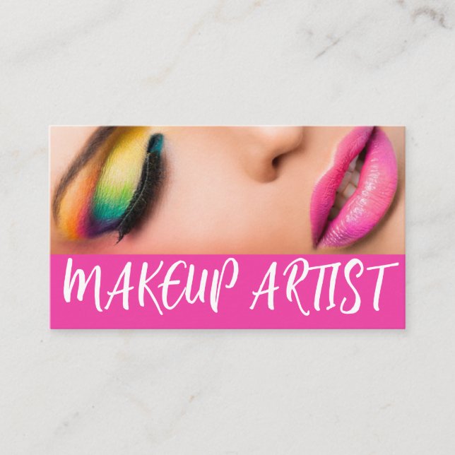 Tarjeta De Visita Makeup Artist  Beauty Salon  (Anverso)