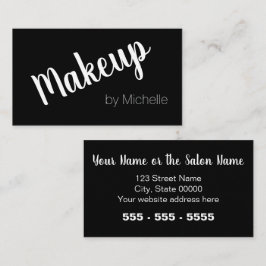 Tarjeta De Visita Makeup Artist Black Business Card
