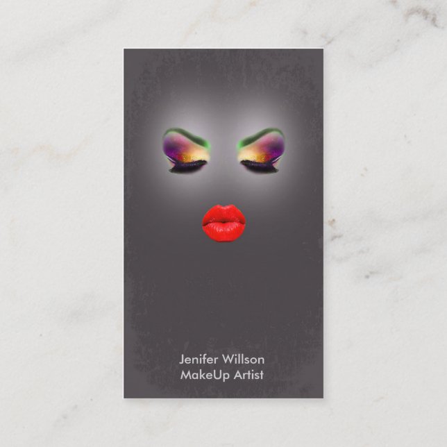 Tarjeta De Visita Makeup Artist Business Card (Reverso)