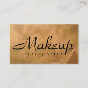 Tarjeta De Visita Makeup Artist Copper Metallic Business Card