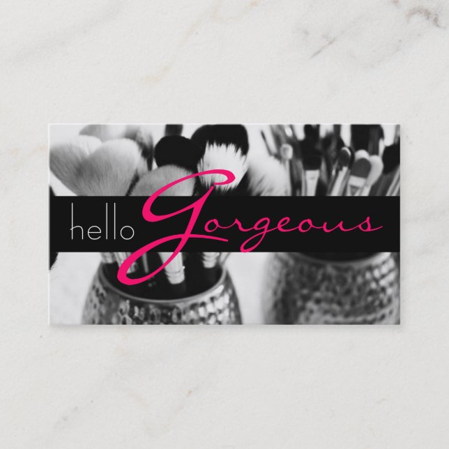 Tarjeta De Visita MakeUp Artist Cosmetology Salon Beauty Business (Anverso)