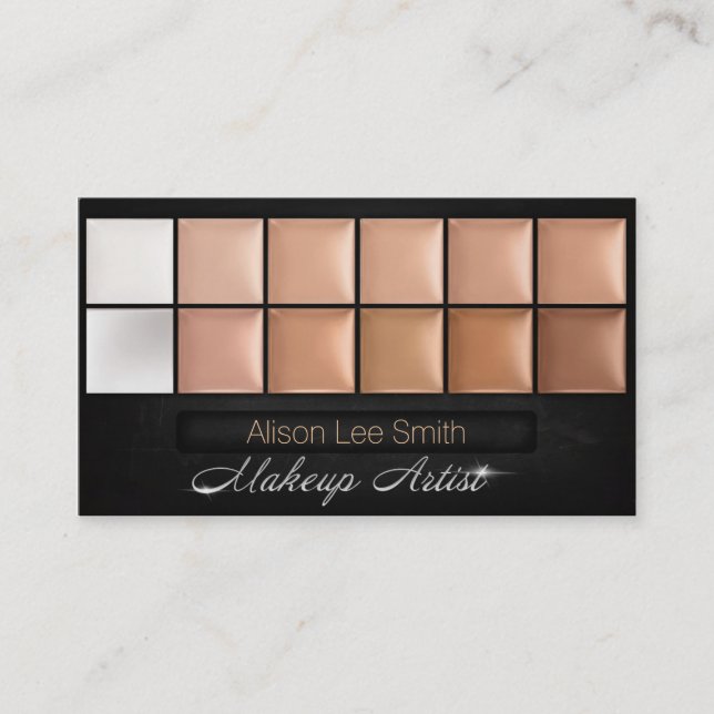 Tarjeta De Visita Makeup Artist / Cream Eyeshadow Palette (Anverso)