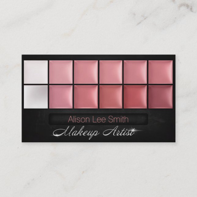 Tarjeta De Visita Makeup Artist / Cream Eyeshadow Palette (Anverso)