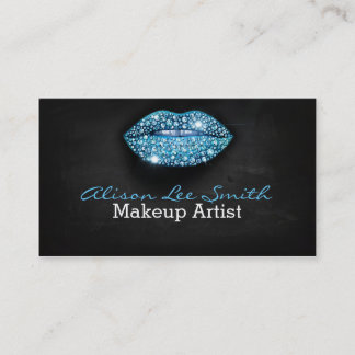Tarjeta De Visita Makeup Artist / Diamonds Sparkle Lips