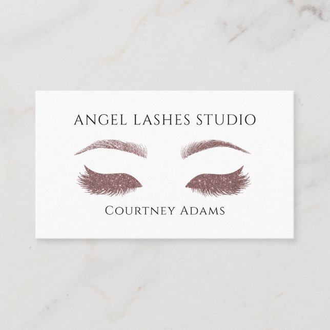 Tarjeta De Visita Makeup  Artist Eyelash Eyebrows Extensions (Anverso)