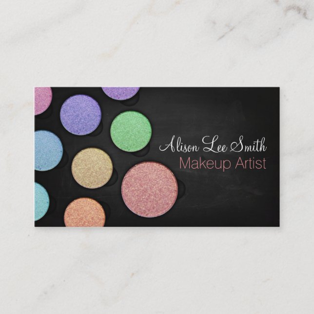 Tarjeta De Visita Makeup Artist / Palette (Anverso)