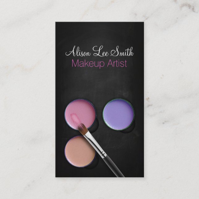 Tarjeta De Visita Makeup Artist / Palette (Anverso)