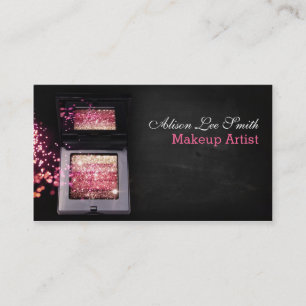 Tarjeta De Visita Makeup Artist / Pink Magic Shimmer Brick