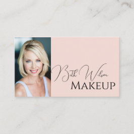 Tarjeta De Visita Makeup Business Card, Pink & Black