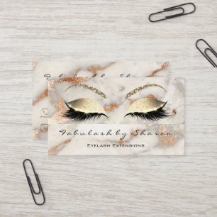 Tarjeta De Visita Makeup Eyebrow Aplaga Purpurina Álvaro De Oro De C