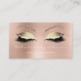 Tarjeta De Visita Makeup Eyebrow azota Purpurina Diamond Pink White